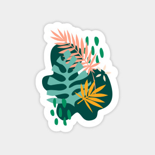 Tropical Leaves - Teal Sticker